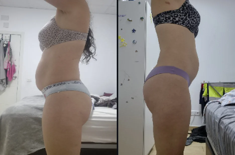 Natalia · perfil, antes y hoy
